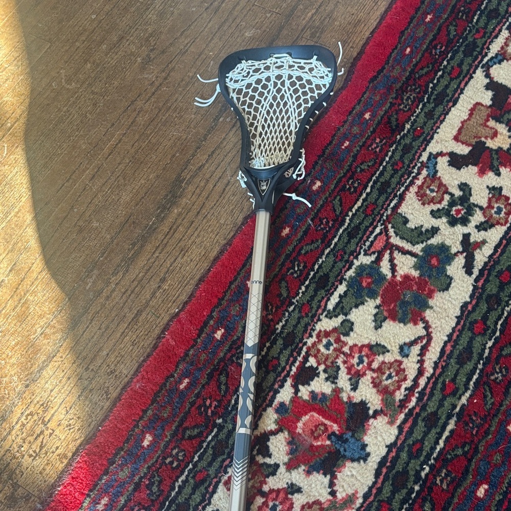 Black and White Brine Lacrosse Stick